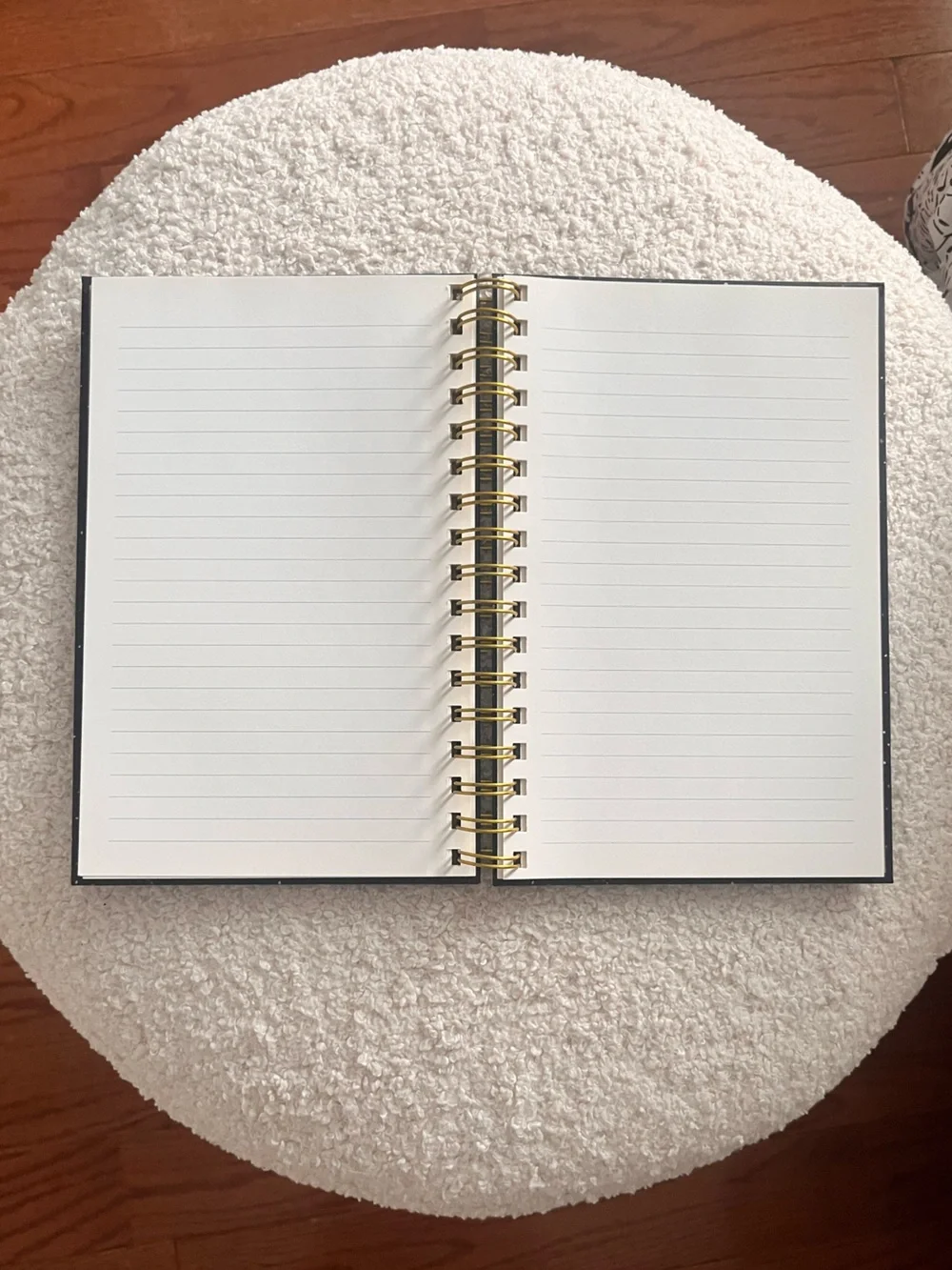 Illustrative Whimsical Llama Moon Spiral-Bound Hardcover Notebook - Lined Paper